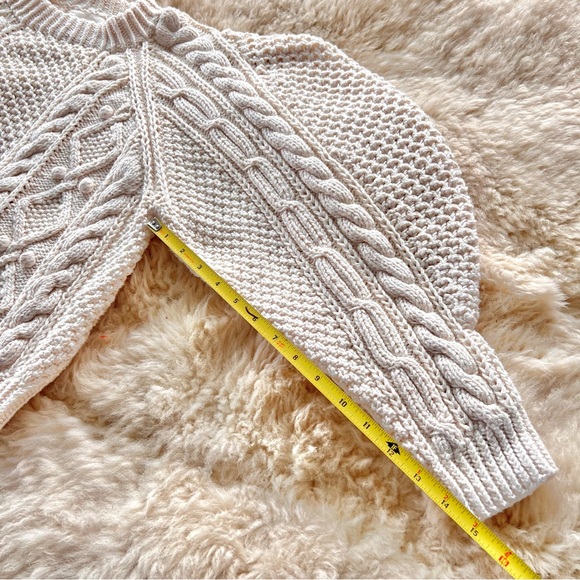 💋SOLD💋 🕊️🤍DÔEN ‘Anchor’ Hand Knit Organic Cotton Pullover Sweater Ivory S✨💋 - Picture 12 of 16